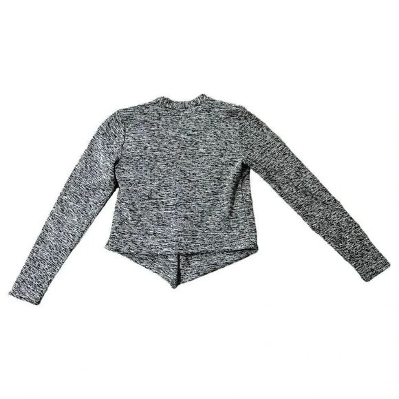 Ann Taylor Women's Black and Grey Boucle Moto Jacket Open Front Drape Size XS - Picture 3 of 7